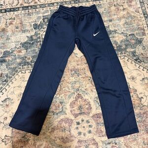 Nike Kids Navy Sweatpants with White Swoosh